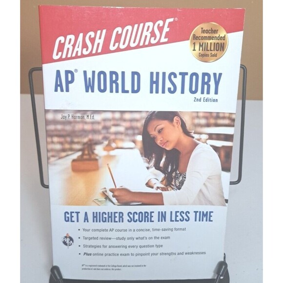 AP World History Crash Course 2nd Edition Book & Online Advanced Placement Exam - Picture 1 of 2